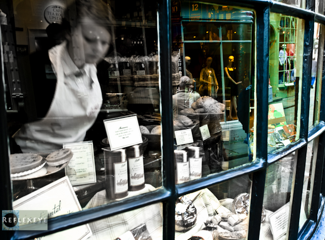 Reflections in a bakery